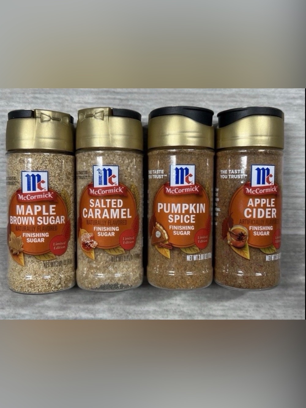 McCormick fall finishing sugars bundle of 4 new